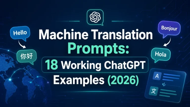 Machine Translation Prompts: 18 Working ChatGPT Examples (2026)