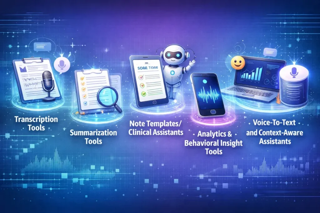 Types of AI for Therapy Notes