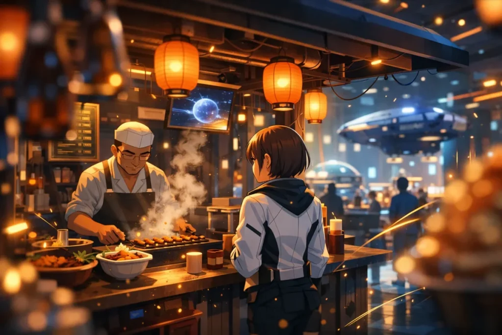 futuristic museum interior