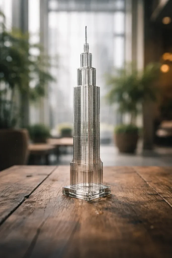 glass skyscraper lobby