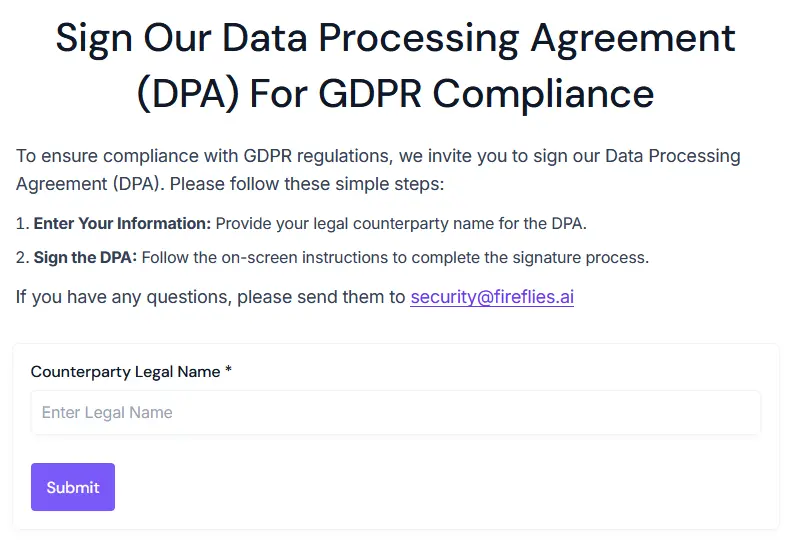 Fireflies AI GDPR and European users