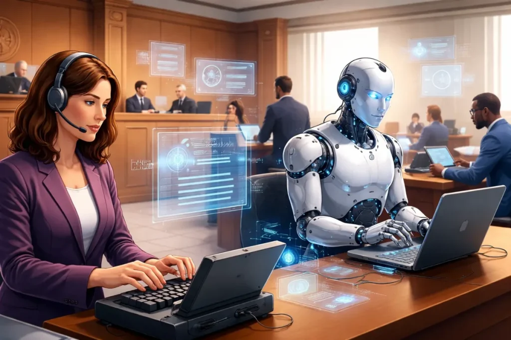 How AI and Human Court Reporters May Work Together