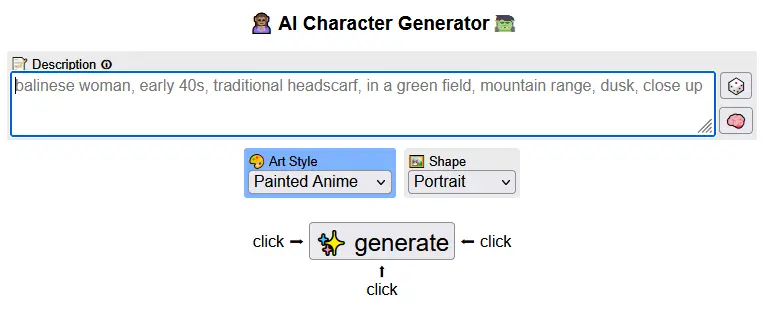 Perchance AI Character Generator