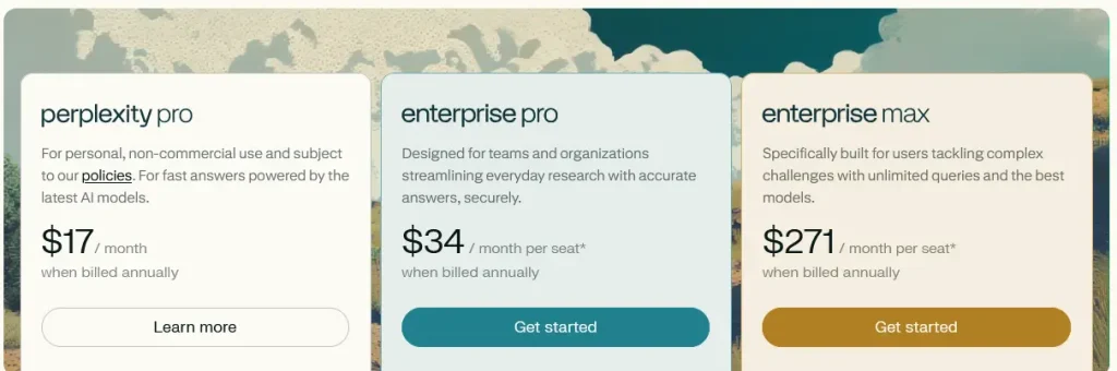 Perplexity AI Pricing Plans
